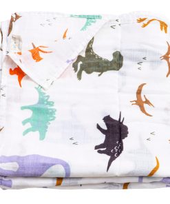 Ali+Oli Muslin Swaddle Blanket (Dinosaurs)